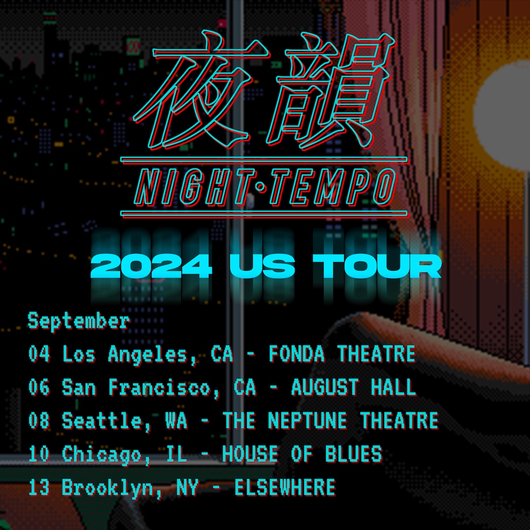 Night Tempo US Tour announcement flier